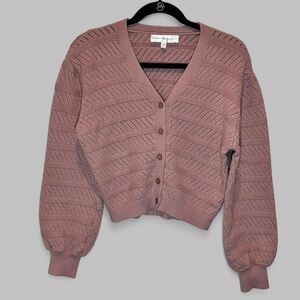 Chelsea & Theodore Dusty Pink Cottagecore Cardigan Medium